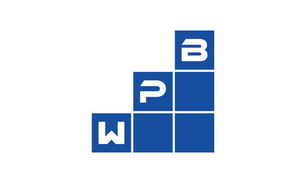 WPB initial letter financial logo design vector template. economics, growth, meter, range, profit, loan, graph, finance, benefits, economic, increase, arrow up, grade, grew up, topper, company, scale