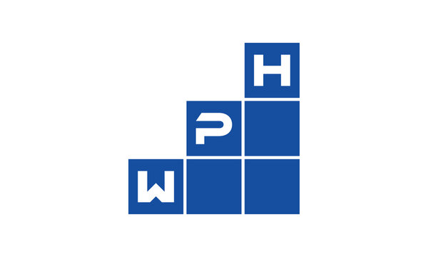 WPH initial letter financial logo design vector template. economics, growth, meter, range, profit, loan, graph, finance, benefits, economic, increase, arrow up, grade, grew up, topper, company, scale