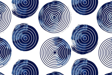 Fototapeta premium Colorful vintage circles round pattern background