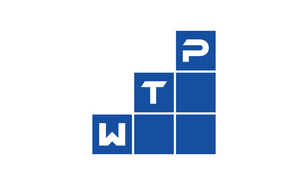 WTP initial letter financial logo design vector template. economics, growth, meter, range, profit, loan, graph, finance, benefits, economic, increase, arrow up, grade, grew up, topper, company, scale