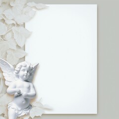white paper with angel