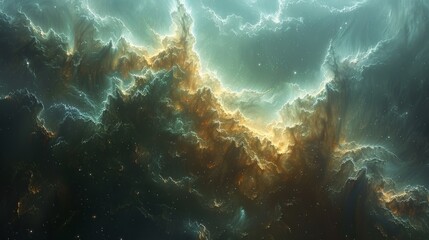 a computer generated image of a cloudy sky in space - obrazy, fototapety, plakaty
