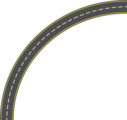 Naklejka premium Curve Road Illustration