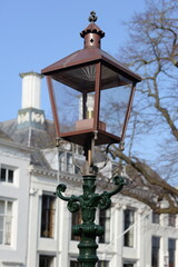 Centuries old lantern in the old city centre of Middelburg, Zeeland, The Netherlands