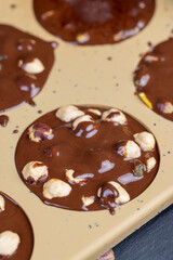 cooking chocolate bars with milk hot chocolate and nuts