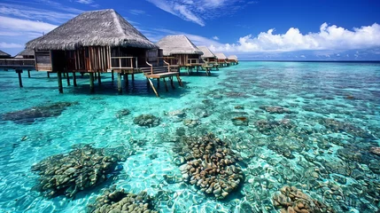 Crédence de cuisine en verre imprimé Bora Bora, Polynésie française tropical paradise maldives