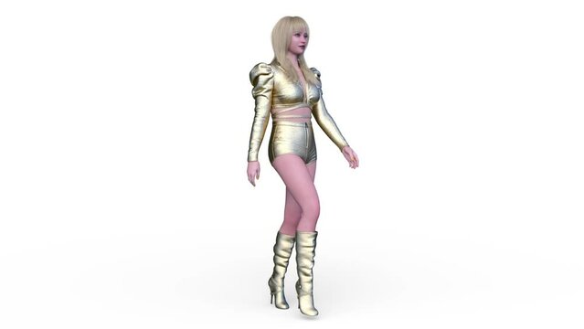 歩くショートパンツの女性
3DCGレンダリング