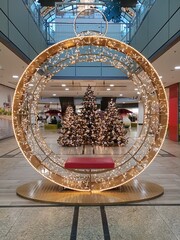 interior of building with christmas tree
