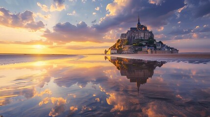 Obraz premium sunrise over the lake