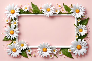 beautiful abstract background with bright daisy flowers.