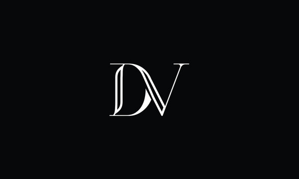 DV, VD, D, V, Abstract Letters Logo monogram