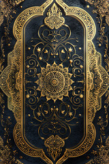 Greeting card for Ramadan festival in gold and elegant design