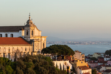 Church of Our Lady of Grace and Viewpoint. Lisbon, Portugal.