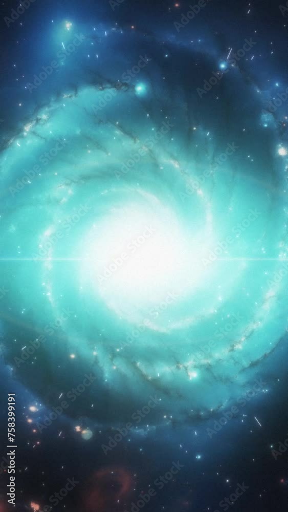 Wall mural cosmic vertical background of a beautiful galaxy.