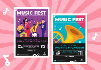 Colorful Cartoon Music Fest Flyer