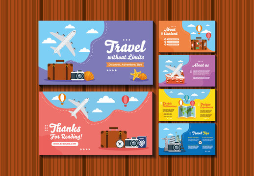 Colorful Travel Adventure Journey Presentation Slides Template