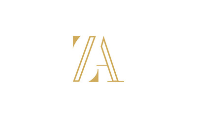 ZA, AZ, Z, A, Abstract Letters Logo monogram