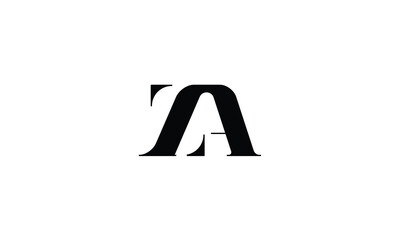 ZA, AZ, Z, A, Abstract Letters Logo monogram - obrazy, fototapety, plakaty