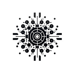 Futuristic Circuit Snowflake Illustration.

An intricately designed snowflake with a circuit board motif, presented on a sleek black background, ideal for modern winter-themed tech promotions 