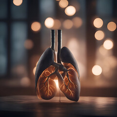 Lungs of human. 3D rendering. Medical background. - obrazy, fototapety, plakaty