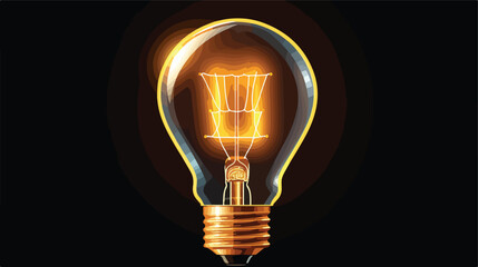 A light bulb with a filament glowing brightly symbol