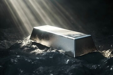 Emerging Silver Bar of Opportunity, shining light, growth, precious metal investments, financial growth
