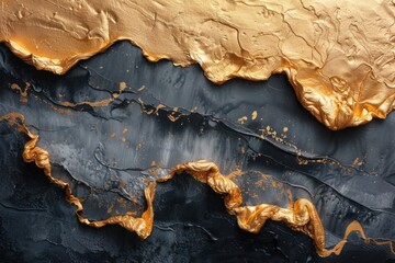 Naklejka premium The image depicts stunning murals created using a golden palette, showcasing expressive compositions on cardboard.