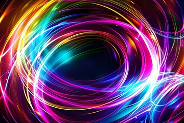 abstract background with colorful circles. Generative AI