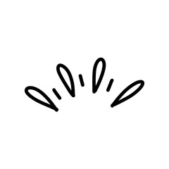 Hand drawn pop surprise line frame for title headline