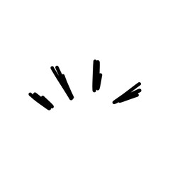 Hand drawn pop surprise line frame for title headline