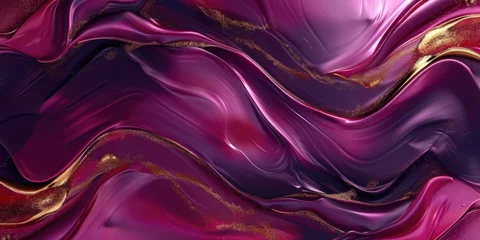 Poster Im Rahmen A purple and gold abstract painting Abstract background with copy-space © Friedbert