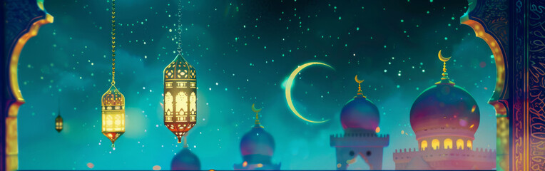Islamic lantern wallpaper for Ramadan and religious holidays