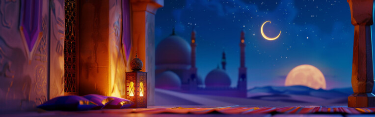Islamic lantern wallpaper for Ramadan and religious holidays