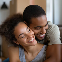 Obraz premium portrait of a American African couple