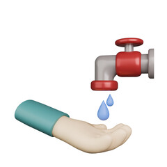 Ramadan and Eid Mubarak Wudhu 3D Icon