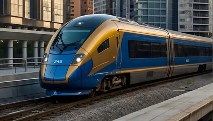 Fototapeta premium train on the railway