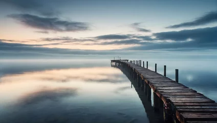 Fotobehang pier on the sea © Hesham