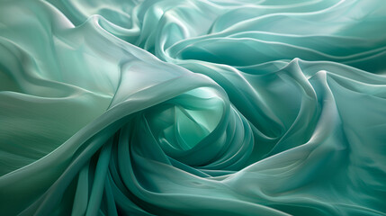 A quiet swirl of mint green and sea foam blue abstract, Quiet Swirl of Mint Green and Sea foam, Generative Ai