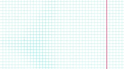 Exercise book grid with red line. Crazy doodle grunge pulsing stop motion blank background good for titles, intro, school, background, etc... - Powered by Adobe