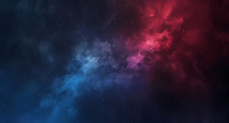 abstract red and blue gradient space nebula wallpaper - obrazy, fototapety, plakaty