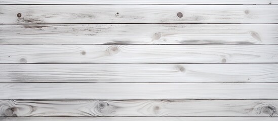 Fototapeta premium A detailed shot of a white hardwood siding with rectangular planks running parallel, showcasing intricate wood stain pattern and texture