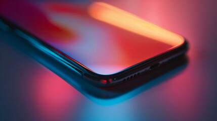 A macro shot of a mobile phone screen highlighting the energyefficient and thin design of liquid crystal displays that have enabled the development of sleek portable and groundbreaking