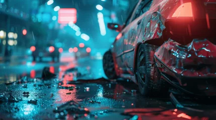 Fotobehang Car accident © Michael