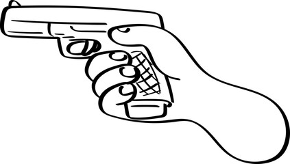 hand holding gun