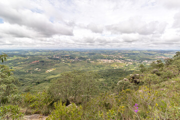 Fototapeta premium vista panorâmica da serra de São José, na cidade de Tiradentes, Estado de Minas Gerais, Brasil