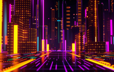 Fototapeta premium Technology, set of data in the center of the image, information, smart object, technical electronic background