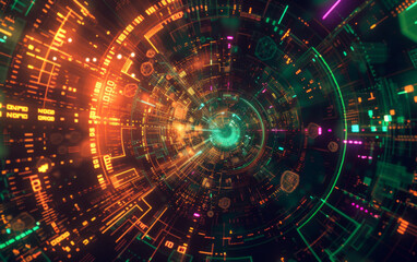 Technology, set of data in the center of the image, information, smart object, technical electronic background