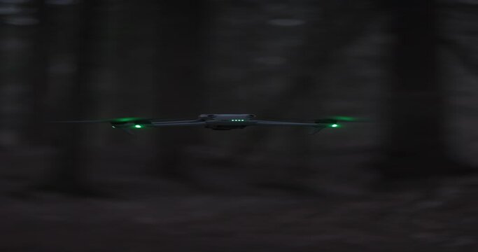 Drone in a dramatic forest vertical 4k 