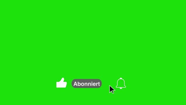 German YouTube abonniert animation green screen