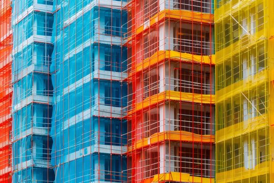 Colorful construction mesh